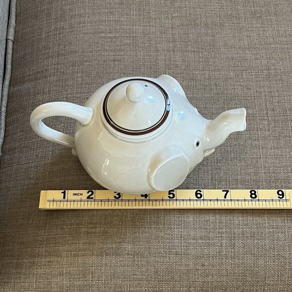 Fitz And Floyd Vtg Elephant Teapot Ceramic 1976 Japan 16oz - Picture 13 of 14